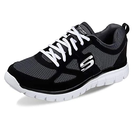 Skechers Burns 52635-bbk Herren-Sneakers, tiefsitzend, Schwarz - schwarz / weiß - Größe: 39.5 EU
