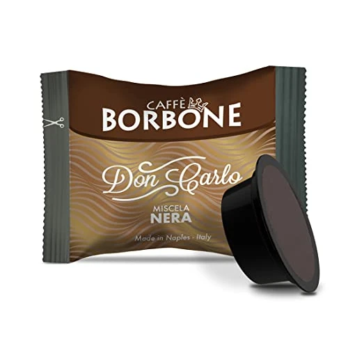 Caffè Borbone Don Carlo, Mieszanka Czarna - 50 Kapsułki do Kawy - Kompatybilna z domowymi ekspresami do kawy Lavazza* A Modo Mio*