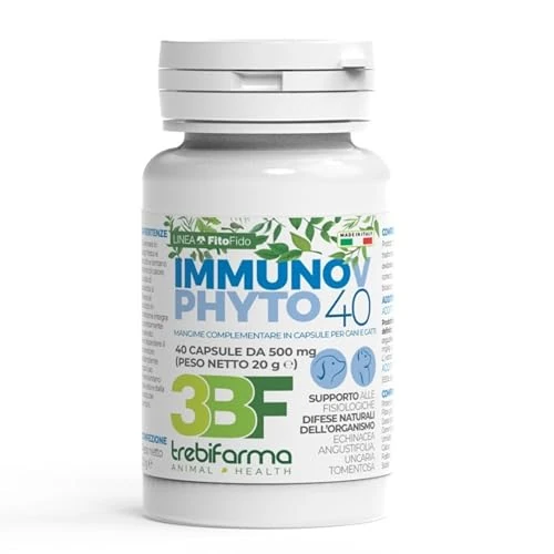 Offerta a tempo: Trebifarma Immunov Phyto 40 Compresse per Cani e Gatti – Supporto Naturale al Sistema Immunitario – Mangime Complementare con Azione Immunostimolante, Facile da Somministrare - 0.00% da 24.00 € a 24.00 €