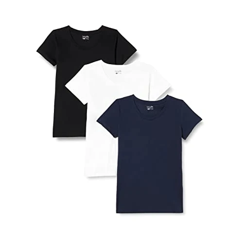 Limited-time offer: berydale Damen BD157 T-Shirt, Schwarz/Dunkelblau/Weiß (3er Pack), XXL from 20.90 GBP to 20.90 GBP (save 0%)