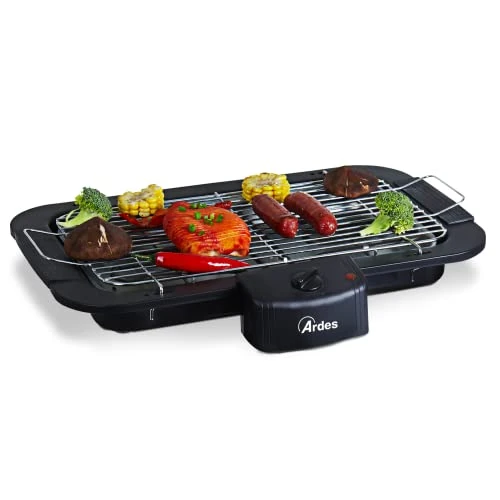 Offerta a tempo: Ardes AR1B01 Barbecue Senza Fumo Elettrico Portatile Regolazione Temperatura 2200 W, Nero — 38% da 35,16 € a 21,90 €