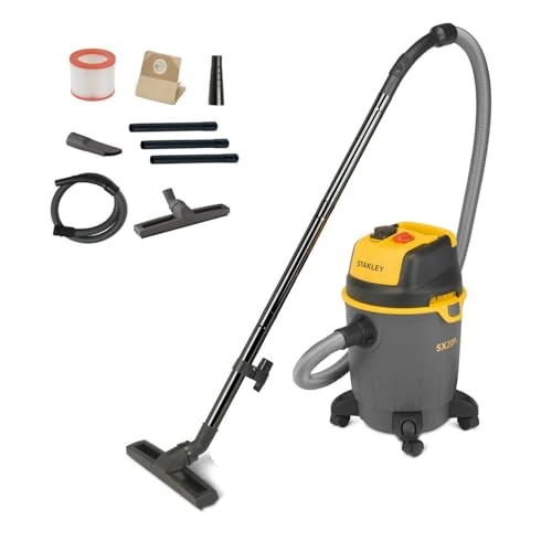 STANLEY SXVC20PTE Aspirador Multiuso de sólidos y líquidos con Toma para Herramientas eléctricas integrada (1200 W, 20 l)