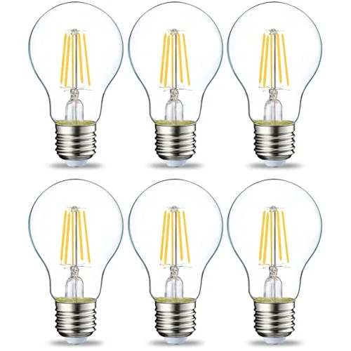 Tijdelijke aanbieding: Amazon Basics LED E27 Edison schroeflamp, 4,3 W (gelijk aan 40 W), transparant filament, warm wit, niet-dimbaar pakket van 6 stuks van 14.54 € naar 9.86 € (32% korting)