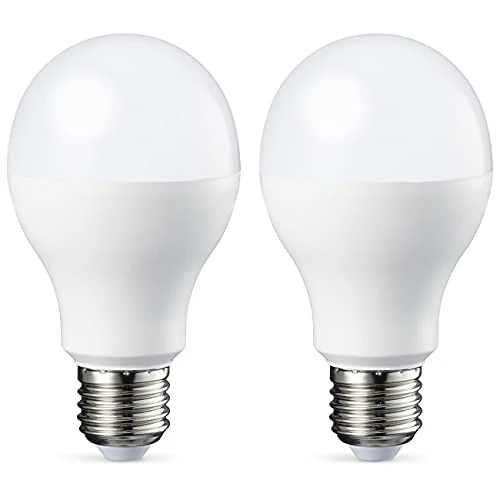 Amazon Basics Żarówka LED E27 z gwintem Edisona, 14 W (odpowiednik 100 W), ciepła biel, z możliwością przyciemniania, opakowanie 2 sztuk