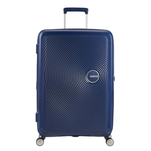 American Tourister Soundbox - Trolley L Espandibile Valigia, 77 cm, 97/110 L, Blu (Midnight Navy)