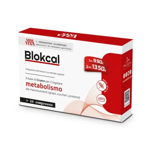 Offerta a tempo: SANAVITA BLOKCAL 20 COMPRESSE INTEGRATORE PER METABOLISMO 50035 - 38% da 9.90 € a 6.17 €