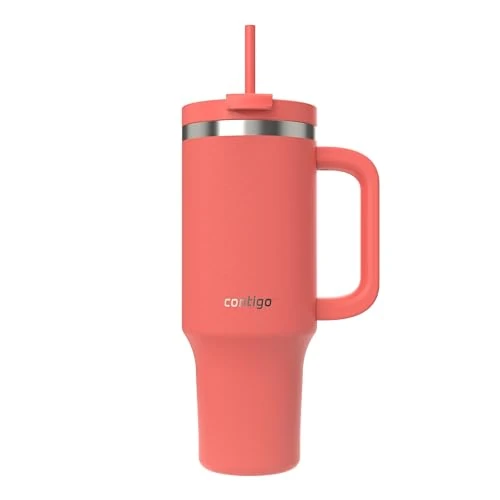 Offre limitee: Contigo Bouteille Thermos 1200 ml avec anse et paille | Bouteille isotherme en acier inoxydable avec couvercle | Refroidit pendant 29 heures | Tasse de voyage | Tasse thermos | Sans BPA | Coral de 29.99 EUR a 29.99 EUR (economie 0%)