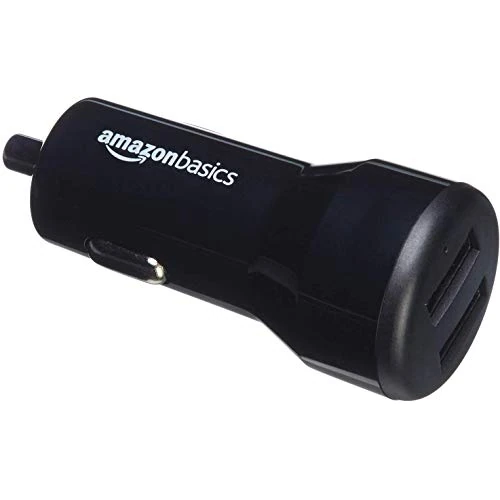 Oferta limitada: Amazon Basics Cargador de coche, de 4,8 A / 24 W, 2 puertos USB, para dispositivos Apple y Android, Negro de 11.69 EUR a 8.18 EUR (ahorro 30%)