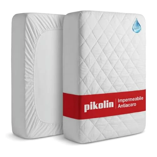Offerta a tempo: PIKOLIN Coprimaterasso Singolo Impermeabile 105 x 190/200 cm 32 cm di Altezza Traspirante Silktouch e Certificato Oeko-Tex - Protettore di Materasso Imbottito, Anallergico e Lavabile - 5% da 28.17 € a 26.78 €
