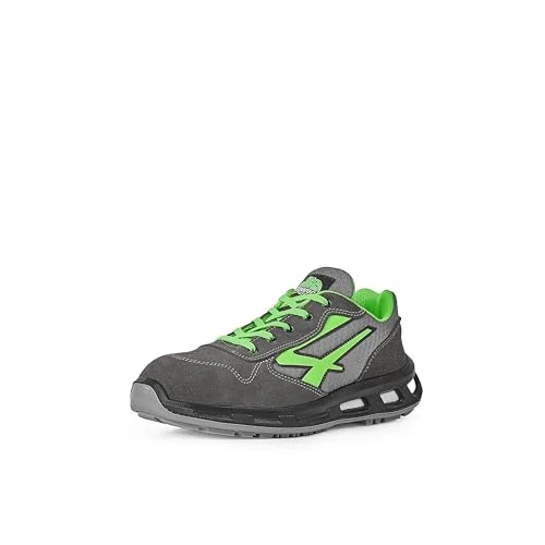 U-Power Red Lion Point, Chaussures de sécurité unisexes, légères, flexibles, anti-crevaison en cuir, avec insert Infinergy, avec embouts en aluminium (Grey & Green 41)