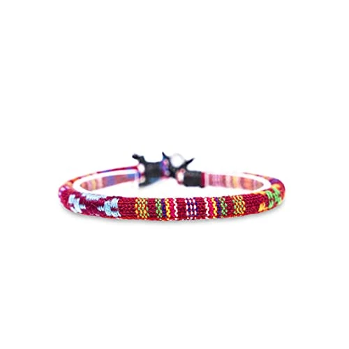 Offerta a tempo: Made by Nami Braccialetto Surfer Boho - Donna e Uomo - Accessori Fatti a Mano per Festa in Spiaggia - Etnico Hippie - 100% Impermeabile e Regolabile - Amicizia Ragazze (rosso) - 0.00% da 5.99 € a 5.99 €