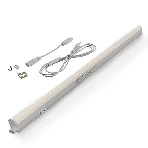 BRILONER - Barra LED sottopensile, con interruttore, da interni, 8 W, 800lm, 4.000K lampadine integrate, Lampada Sottopensile, per Pensili e Mobili Cucina, Connessione modulare, 58.5x2.2x3cm (LxAxL)