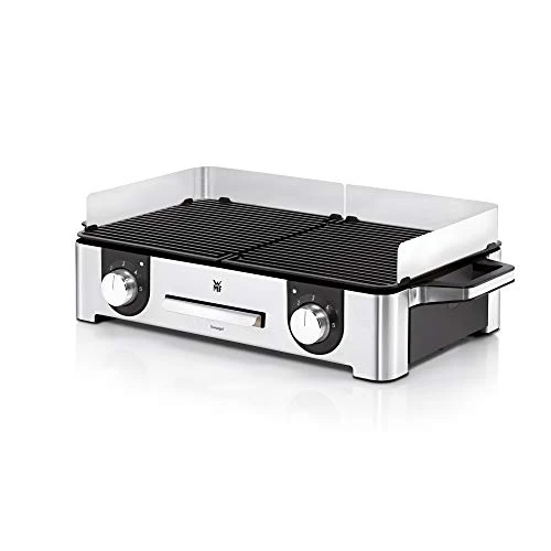 Zeitlich begrenztes Angebot: WMF Lono Master-Grill, Elektrogrill, 50x28 cm, Elektrogrill Tischgrill mit Windschutz und Auffangschale, Outdoorzertifiziert für Barbecue, 2 getrennt regulierbare Grillflächen, 2400 W, edelstahl matt von 119.00 € auf 119.00 € 