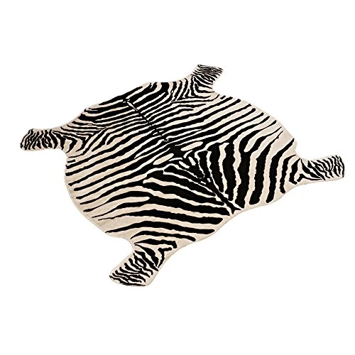 Offerta a tempo: townssilk Tappeto con stampa a pelle di mucca, finta pelle di mucca marrone, per la casa, 135 x 140 cm circa zebra print - 0.00% da 44.81 € a 44.81 €