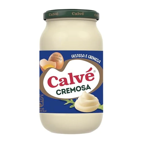 Calvè Cremosa Mayonnaise Classic Mayo Salsa für Pommes Frites Tisch Sauce im Glas 439 g