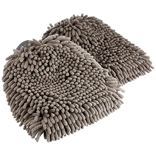 Offerta a tempo: Amazon Basics Guanti Deluxe in microfibra per la pulizia dell'auto, Confezione da 2, 30 x 20 cm, Grigio Scuro - 10% da 12.45 € a 11.19 €
