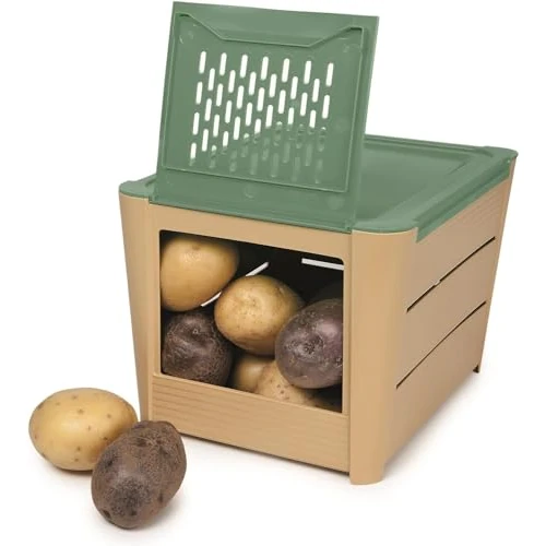 Offerta a tempo: Snips Porta Patate, 3 KG, Contenitori Per Cibi, Contenitore Porta Ortaggi, Colore Marrone Verde, Made in Italy - 0.00% da 13.99 € a 13.99 €