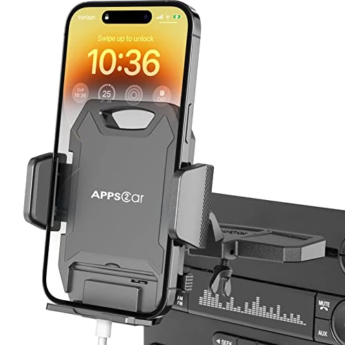 Zeitlich begrenztes Angebot: APPS2Car Handyhalterung Auto CD Schlitz, 360 Grad Drehung und Einhandbedienung Handyhalter CD Schlitz, Kompatibel iPhone 13 pro max/12/11/Samsung/Huawei/LG usw von 19.99 € auf 15.28 € (24% Rabatt)