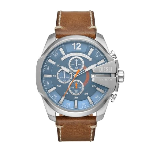 Offerta a tempo: Diesel Orologio Analogico al Quarzo Uomo con Cinturino in Pelle DZ4458 — 10% da 113,45 € a 101,80 €