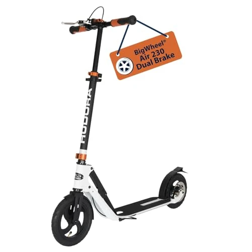 Oferta limitada: HUDORA Scooter BigWheel Air 230 - Patinetes con/sin freno de mano - Patín de aluminio estable con neumáticos de aire - Patinete urbano ajustable y plegable para hasta 120kg de 188.65 EUR a 188.65 EUR (ahorro 0%)