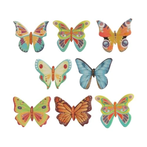 Offerta a tempo: Dekora - Blister di Farfalle Decorative per Decorazioni Torta Compleanno - Decorazioni Torte di Colori Vivace - 8 Unità - 0.00% da 4.25 € a 4.25 €