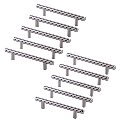 期間限定オファー: Emuca 家具ハンドル10個セット、Ø12mm、128mmホールセンター、サテンニッケルスチール 通常価格 22.16 JPY セール価格 20.99 JPY (割引 5%)