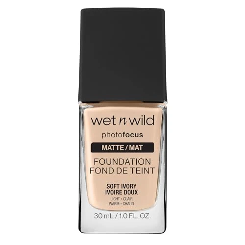 Oferta limitowana: Wet n Wild Photo Focus Foundation Matte, Podkład w Płynie o Wysokim Kryciu Zapewniający Świetliste i Matowe Wykończenie, Budowanie Krycia od Średniego do Pełnego, Odcień Soft Ivory z 22.60 zł na 24.00 zł (oszczędź -6.19%)