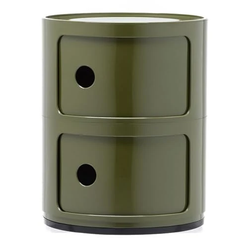 Offerta a tempo: Kartell Componibili Contenitore 2 Elementi, Base Tonda, ABS, Verde, 32 x 32 x 40 cm - 15% da 110.00 € a 93.50 €