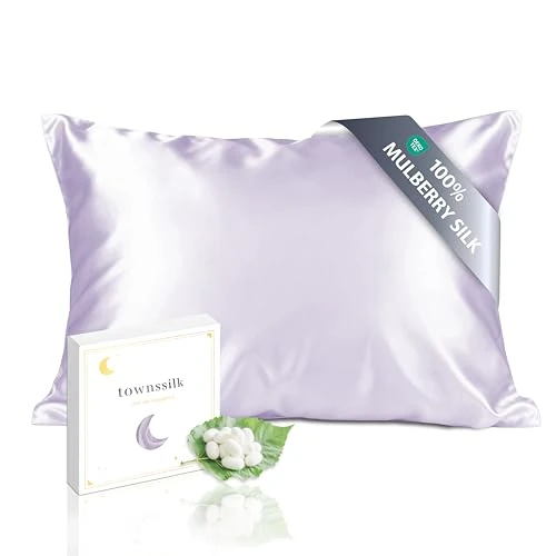 Zeitlich begrenztes Angebot: Townssilk, Kissenbezug 100% Seide, 19 mm, beidseitig mit verstecktem Reißverschluss.Lavender, 50 x 75 cm von 28.99 € auf 24.64 € (15% Rabatt)
