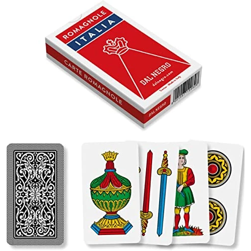 Tijdelijke aanbieding: Dal - Romagnole Italia kaartendeck, bestaande uit 40 kaarten van karton, ideaal voor het spelen van bezem en troef van 8.82 € naar 8.82 € (0.00% korting)