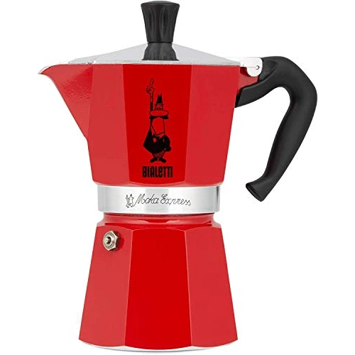 Offerta a tempo: Bialetti - Moka Color: iconica macchina per caffè espresso da piano cottura, vero caffè italiano, da 3 tazze (130 ml), alluminio, rosso - 44% da 36.90 € a 20.82 €