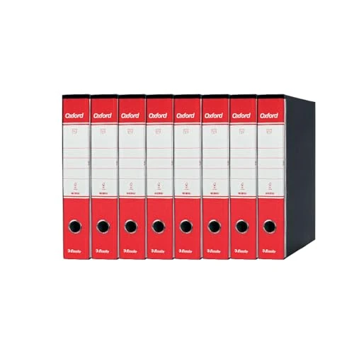 Limited-time offer: Esselte Oxford G84 Recorder with Case, with Lever Mechanism No.1 in Protocol Format (23 x 33 cm) with 5 cm Spine, Red, Pack of 8 Pieces, 390784160 from 68.70 £ to 68.70 £ (save 0.0%)
