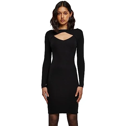 Offerta a tempo: Urban Classics Abito da Donna, Nero, XL - 46% da 34.90 € a 18.99 €