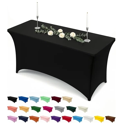 Limited-time offer: Utopia Kitchen Spandex Table Cloth [6FT, Black] Tight, Fitted, Washable and Wrinkle Resistant Stretch Rectangular Patio Table Cover for Event, Wedding, Banquet & Parties [183Lx76Wx76H] cm from 11.99 £ to 11.99 £ (save 0.00%)