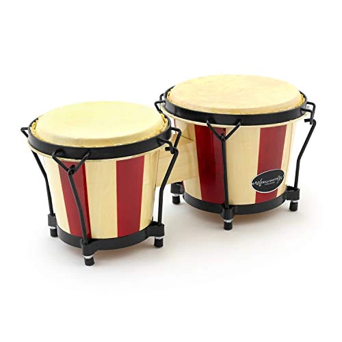 Offerta a tempo: World Rhythm Bon14-St Bonghi in Rovere, Teste da 6 e 7 Pollici in Colore Naturale e Rosso, Tamburi Bongo Ideali per Uso Didattico - 24% da 43.99 € a 33.43 €