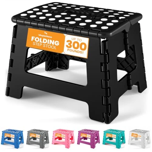 Offerta a tempo: Utopia Home Sgabello Bambini Pieghevole – Antiscivolo Portatile Nero - 50% da 22.99 € a 11.39 €