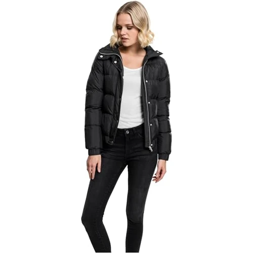 Urban Classics Chaqueta Con Capucha Para Mujer, Chaqueta Mujer, Negro, S