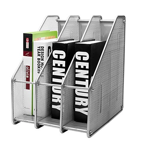 Limited-time offer: Exerz Metal Magazine Holder 3 Compartment File Organizer A4 Rack Silver from $39.05 to $39.05 (save 0.0%)