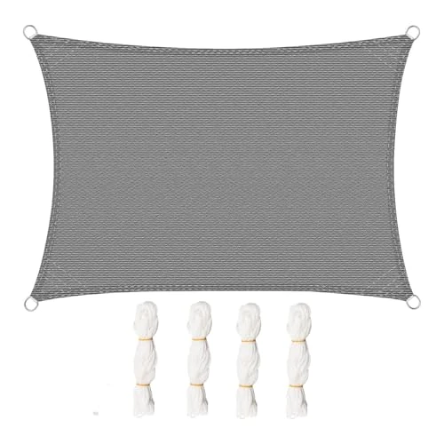 Offre limitée : WOLTU Voile d'ombrage rectangulaire 5x7 m Respirante en HDPE, Toile d'ombrage Protection Solaire, Anti 85% UV Contre Le Vent, pour Jardin terrasse Camping Gris de 69.69 € à 21.74 € (68.8% de remise)