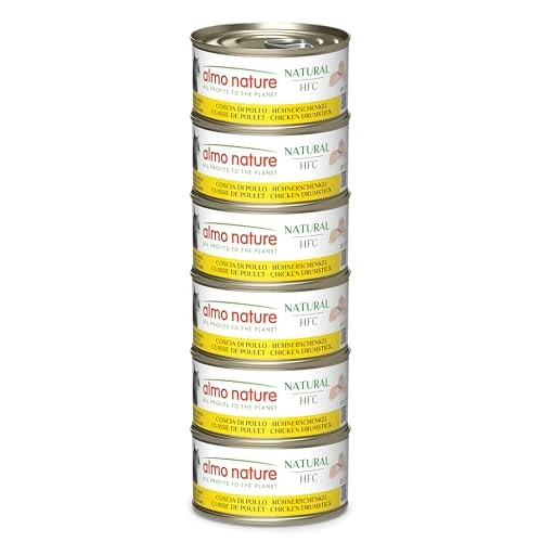 Tijdelijke aanbieding: Almo Nature HFC Natural - Natvoer voor Volwassen Katten - Kippendij - Human Grade, Glutenvrij, Monoproteïne - 70g, Pak van 6 van 7.99 € naar 7.99 € (0.00% korting)
