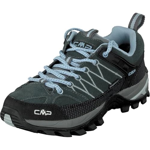 CMP Rigel Low WMN Trekking Shoes WP Femme Chaussures de randonnée, Gris Bleu Clair Graffite Azzurro, 36 EU