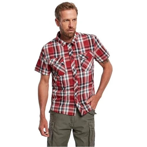Oferta limitowana: Brandit ROADSTAR koszula z krótkim r?kawem, koszula rekreacyjna, w kratk?, m?ska koszula z drewnianym futera?em, czerwono-bia?y, S z 70.00 zł na 70.00 zł (oszczędź 0.00%)