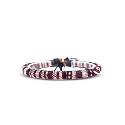 Offerta a tempo: Made by Nami Braccialetto Surfer Boho - Donna e Uomo - Accessori Fatti a Mano per Festa in Spiaggia - Etnico Hippie - 100% Impermeabile e Regolabile - Amicizia Ragazze (vino rosso) - 0.00% da 5.99 € a 5.99 €