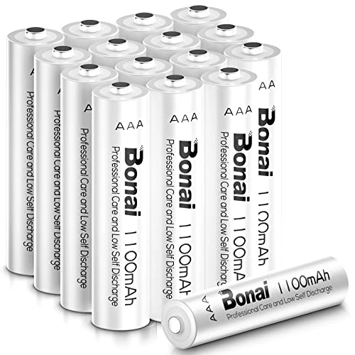 Offerta a tempo: BONAI 16 Pile Ricaricabili AAA Ni-MH 1100mAh 1.2V Alta Capacità Ministilo Ricaricabili Fino a 1200 Cicli Ideali per Case Domotiche Tastiere Wireless Mouse e Giocattoli Precaricate - 28% da 31.98 € a 22.99 €