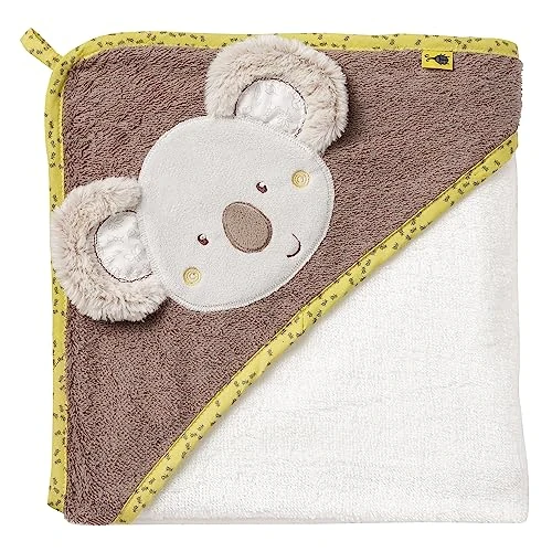 Offerta a tempo: Fehn Asciugamano con cappuccio koala – poncho da bagno in spugna con cappuccio e simpatico motivo koala – assorbente e morbido – per neonati e bambini a partire da 0 mesi - 40% da 24.99 € a 15.00 €