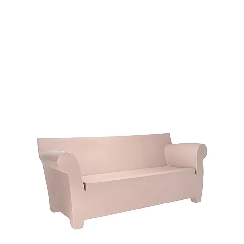 Offerta a tempo: Kartell Bubble Club Divano Divanoletto, Polietilene colorato in Massa, Cipria, 3 posti - 36% da 1053.00 € a 671.22 €