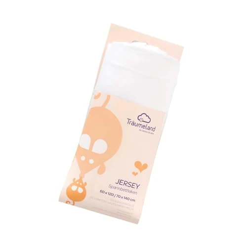 Träumeland Spannbetttuch Jersey, weiß, 75 x 100 cm