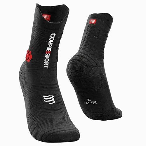COMPRESSPORT Homme Pro Racing Socks V3.0 Trail, Noir, 45-48 EU