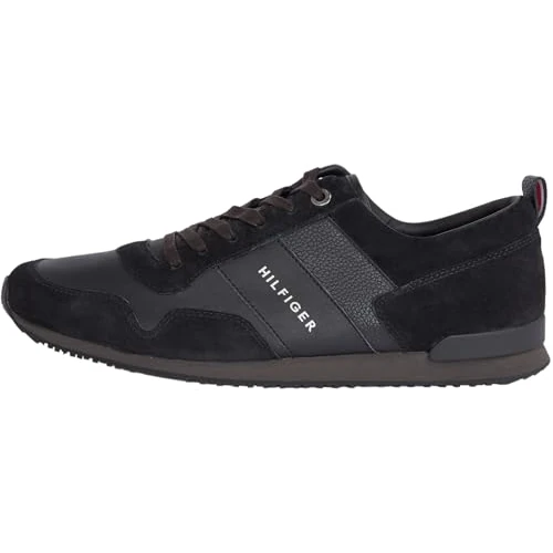 Limited offer: Tommy Hilfiger Mens Iconic Leather Suede Mix Runner from 99.90 EUR to 56.95 EUR (save 43%)