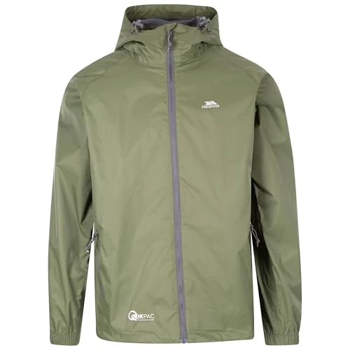 Trespass Qikpac Female Jacket, Moss, XXS, Kompakt Zusammenrollbare Wasserdichte Jacke für Damen, XX-Small / 2XS / 2X-Small, Grün